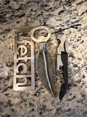 Unbranded Silver Feather Bottle Opener - Decorative Men’s Accessory